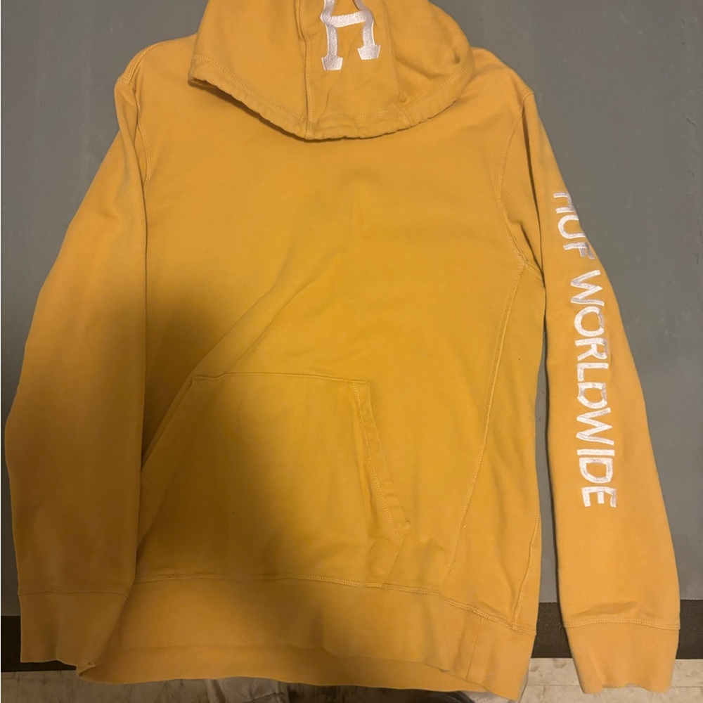 HUF Men's Yellow Hoodie